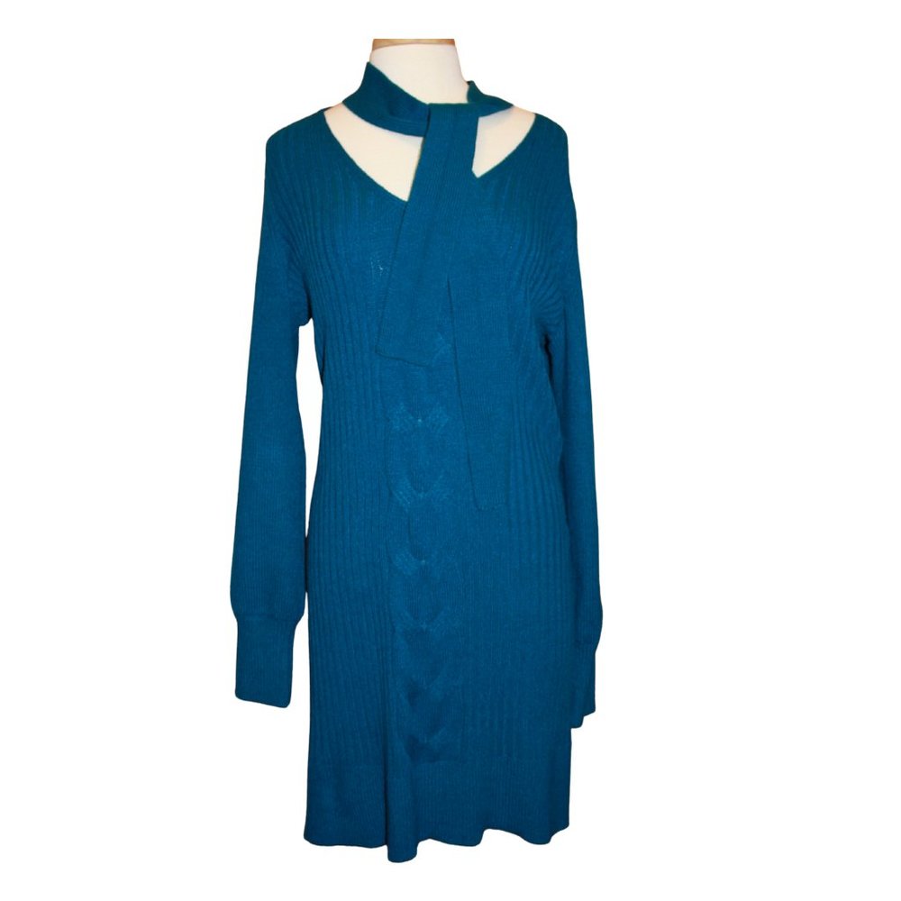 New York & Co Sweater Dress in Teal